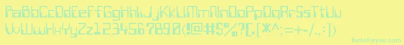 SillyconRegular Font – Green Fonts on Yellow Background