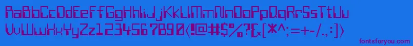 SillyconRegular Font – Purple Fonts on Blue Background