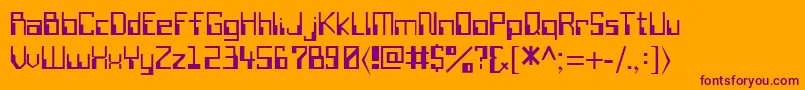 SillyconRegular Font – Purple Fonts on Orange Background