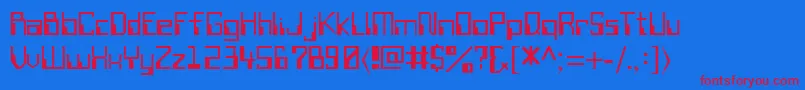 SillyconRegular Font – Red Fonts on Blue Background