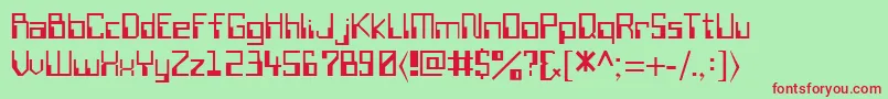SillyconRegular Font – Red Fonts on Green Background