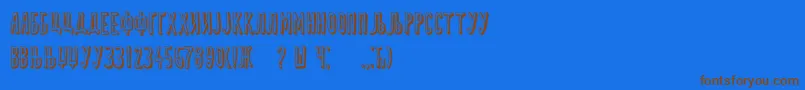 Шрифт Delija – коричневые шрифты на синем фоне
