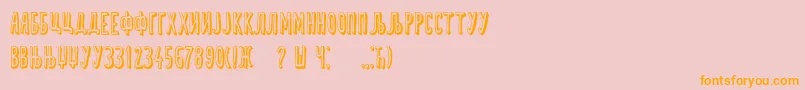 Delija Font – Orange Fonts on Pink Background