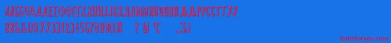 Delija Font – Red Fonts on Blue Background