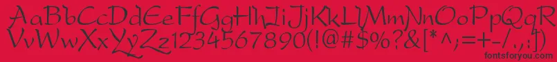 Dfdrone Font – Black Fonts on Red Background