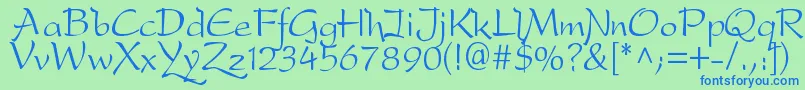 Dfdrone Font – Blue Fonts on Green Background