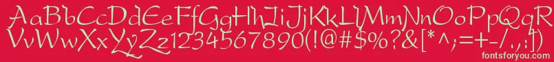 Dfdrone Font – Green Fonts on Red Background