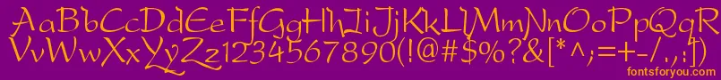 Dfdrone Font – Orange Fonts on Purple Background