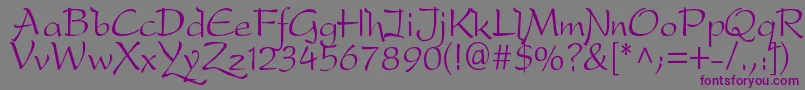 Dfdrone Font – Purple Fonts on Gray Background