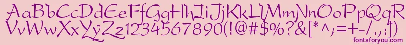 Dfdrone Font – Purple Fonts on Pink Background