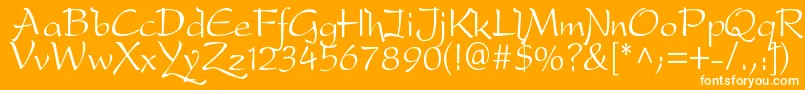 Dfdrone Font – White Fonts on Orange Background