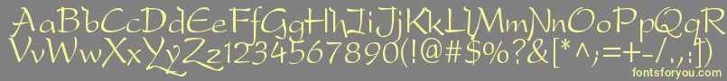 Dfdrone Font – Yellow Fonts on Gray Background