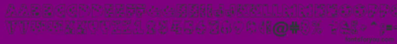 GrotosptNormal-fontti – mustat fontit violetilla taustalla