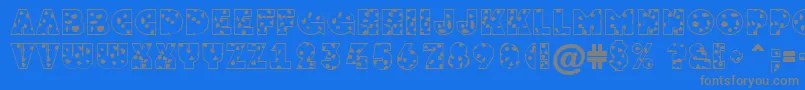 fuente GrotosptNormal – Fuentes Grises Sobre Fondo Azul