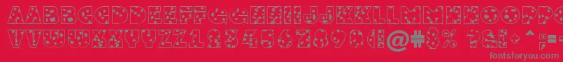 GrotosptNormal Font – Gray Fonts on Red Background