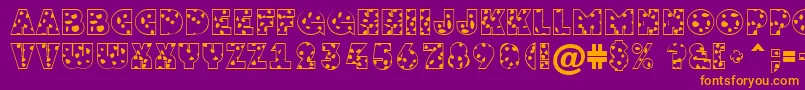 GrotosptNormal Font – Orange Fonts on Purple Background