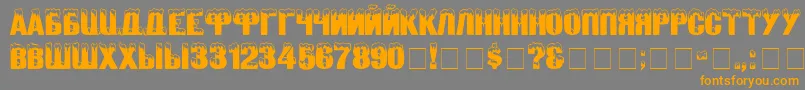 Zanesennyj Font – Orange Fonts on Gray Background