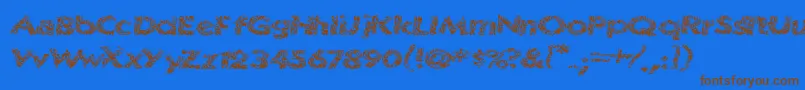 Surfshack Font – Brown Fonts on Blue Background