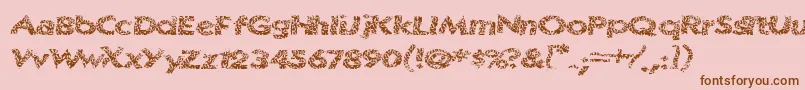 Surfshack Font – Brown Fonts on Pink Background
