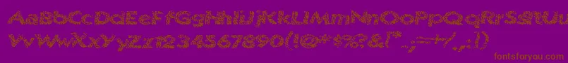 Surfshack Font – Brown Fonts on Purple Background