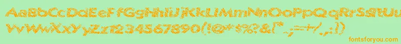 Surfshack Font – Orange Fonts on Green Background