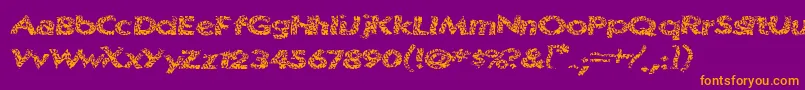 Surfshack Font – Orange Fonts on Purple Background