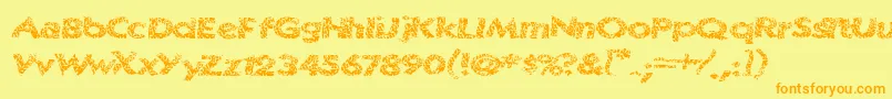 Surfshack Font – Orange Fonts on Yellow Background