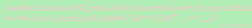 Surfshack Font – Pink Fonts on Green Background