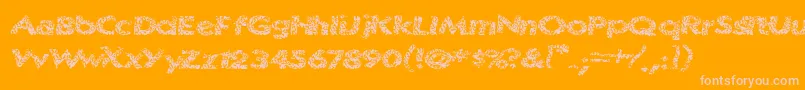 Surfshack Font – Pink Fonts on Orange Background