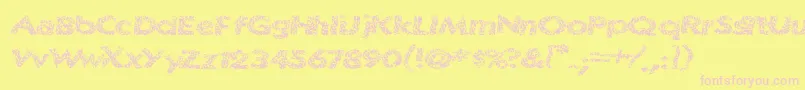 フォントSurfshack – ピンクのフォント、黄色の背景