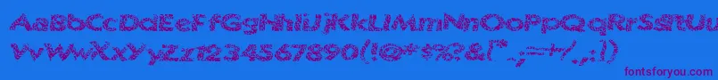 Surfshack Font – Purple Fonts on Blue Background