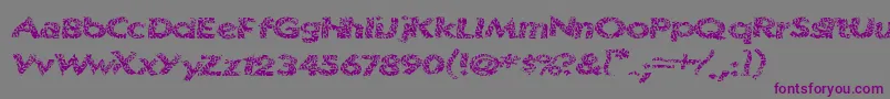 Surfshack-fontti – violetit fontit harmaalla taustalla