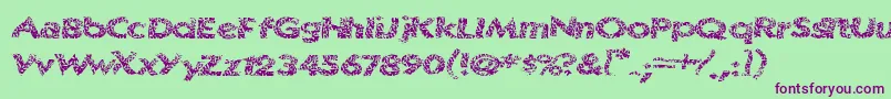 Surfshack Font – Purple Fonts on Green Background