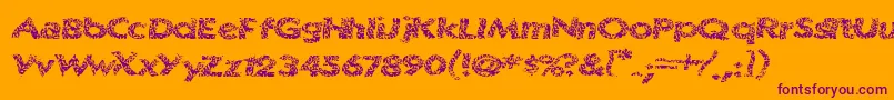 Surfshack Font – Purple Fonts on Orange Background