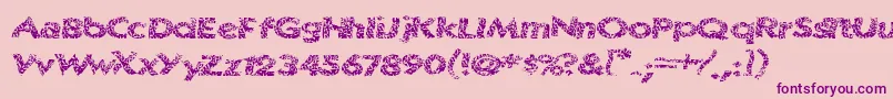 Surfshack Font – Purple Fonts on Pink Background