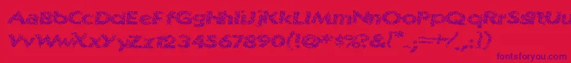 Surfshack Font – Purple Fonts on Red Background
