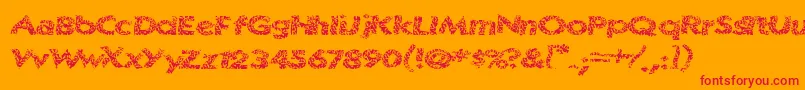 Surfshack Font – Red Fonts on Orange Background