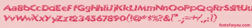 Surfshack-Schriftart – Rote Schriften auf rosa Hintergrund