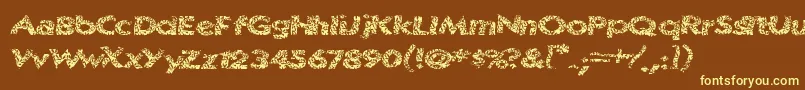 Surfshack-fontti – keltaiset fontit ruskealla taustalla