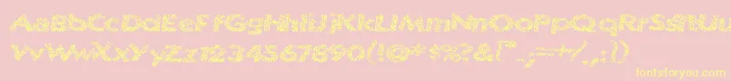 Surfshack Font – Yellow Fonts on Pink Background