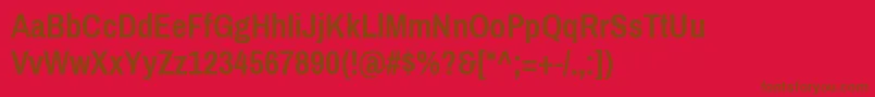 PragatinarrowBold Font – Brown Fonts on Red Background