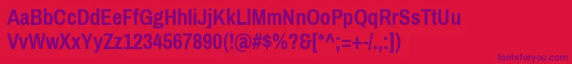 fuente PragatinarrowBold – Fuentes Moradas Sobre Fondo Rojo