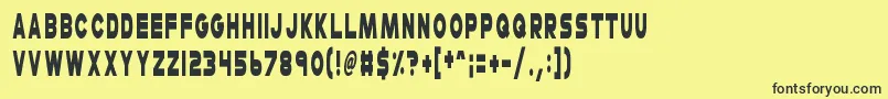 CheerioOldChap Font – Black Fonts on Yellow Background