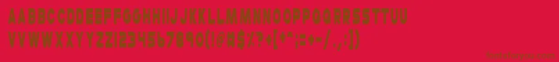 CheerioOldChap Font – Brown Fonts on Red Background