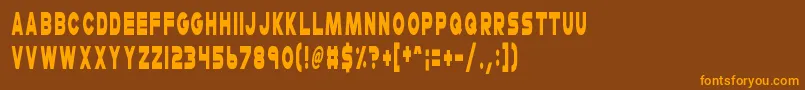 CheerioOldChap Font – Orange Fonts on Brown Background