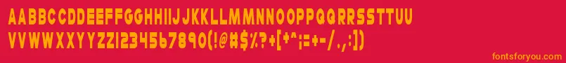 CheerioOldChap Font – Orange Fonts on Red Background