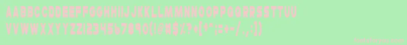 Fonte CheerioOldChap – fontes rosa em um fundo verde
