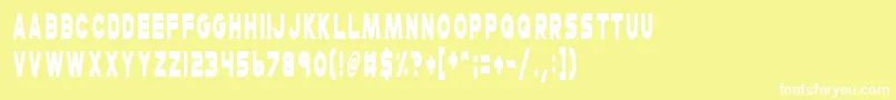 CheerioOldChap Font – White Fonts on Yellow Background