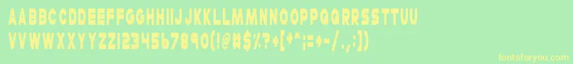 CheerioOldChap Font – Yellow Fonts on Green Background