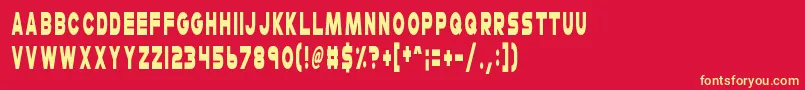 CheerioOldChap Font – Yellow Fonts on Red Background